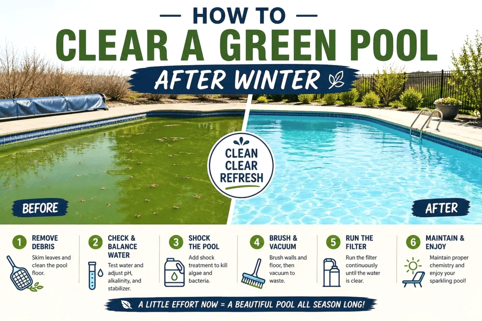 Green Pool to Clean: How to Clear an Algae Bloom in 5 Days